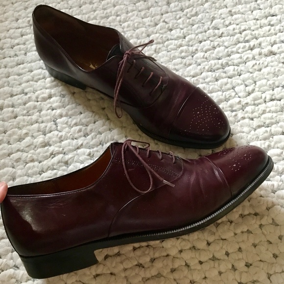 Salvatore Ferragamo Toecap Oxford Dress Shoes 10 D